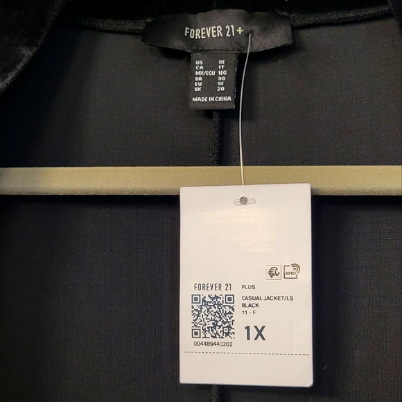 *Plus Size* Forever 21 Velour Duster - Picture 3 of 3